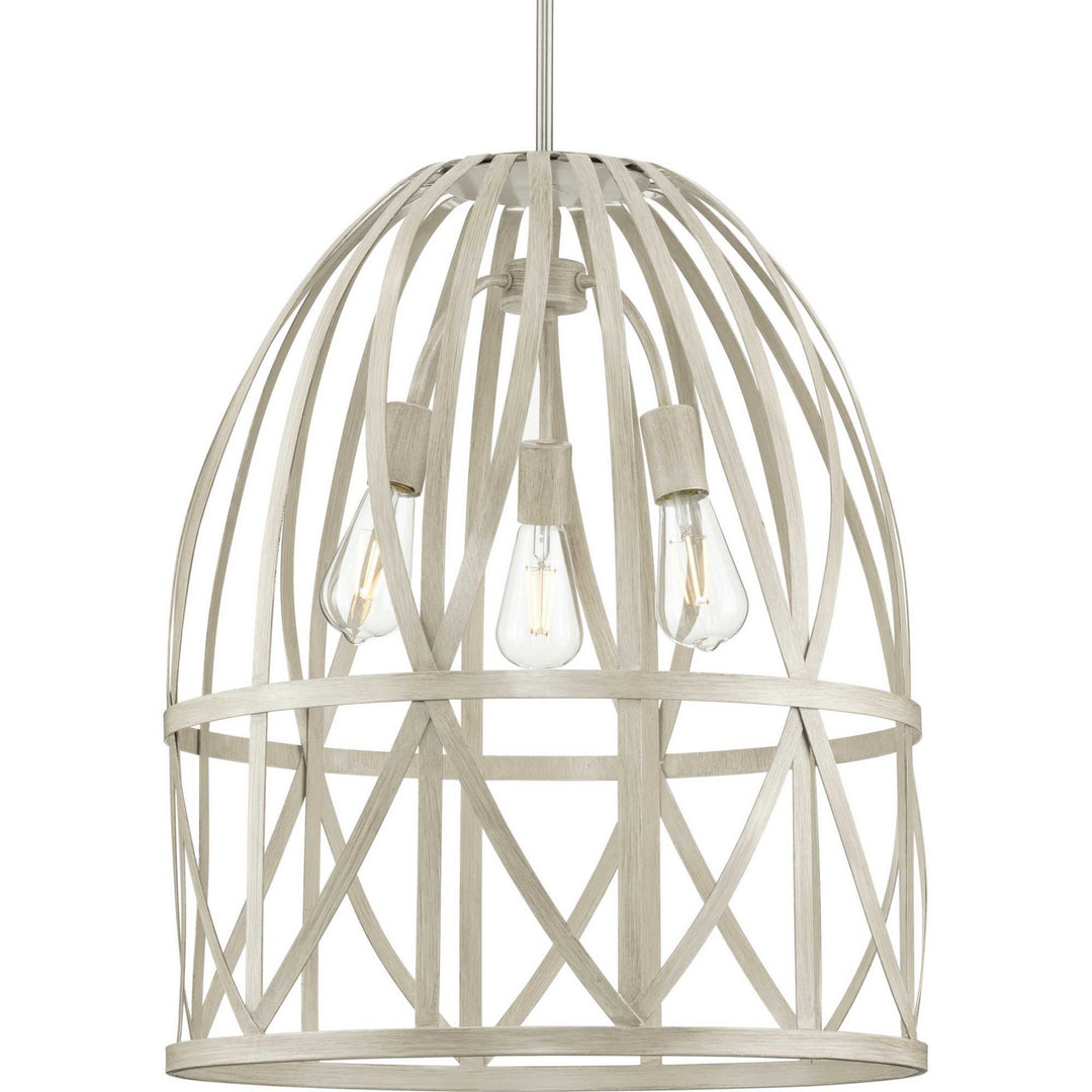 Progress Canada - P500344-185 - Three Light Pendant - Chastain - Bleached Oak