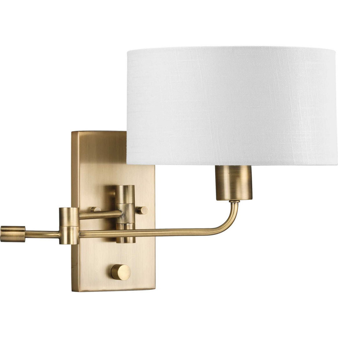 Carrick One Light Wall Bracket in Vintage Brass - available from The Lighting Shoppe, trusted by Canadian homeowners