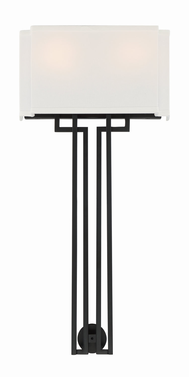 Minka-Lavery - 2951-572 - Two Light Wall Sconce - Upham Estates - Coal w/Polished Nickel