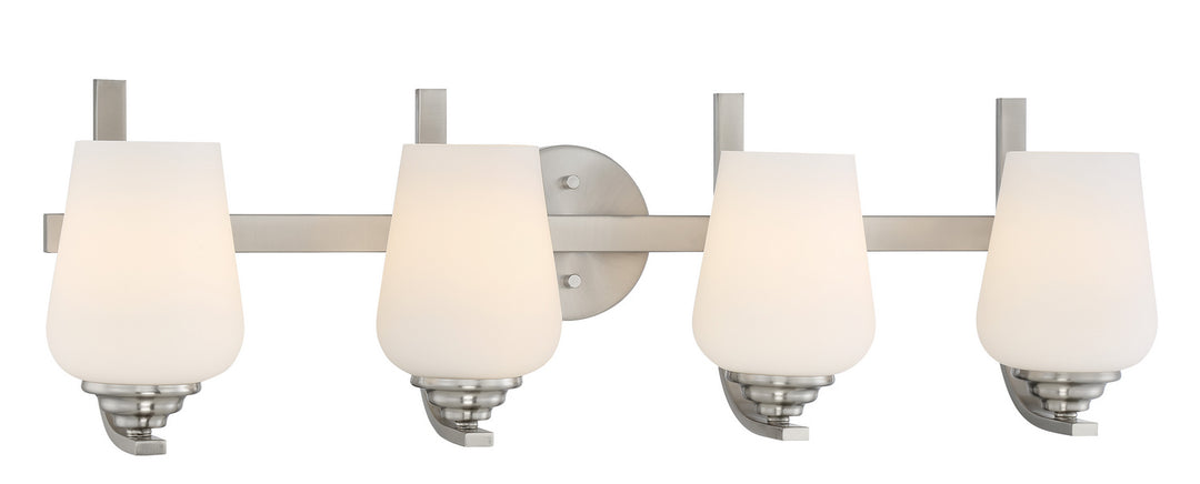 Shyloh Four Light Bath in Brushed Nickel - available from The Lighting Shoppe, trusted by Canadian homeowners