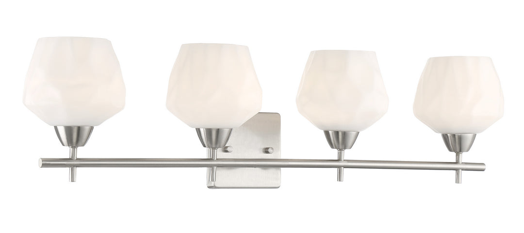 Camrin Four Light Bath in Brushed Nickel - available from The Lighting Shoppe, trusted by Canadian homeowners