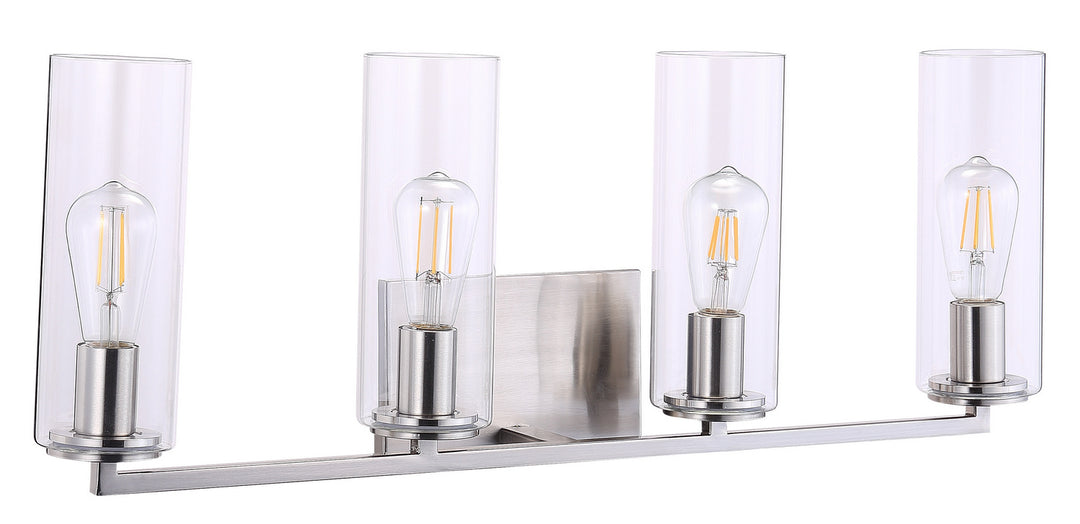 Acacia Four Light Bath in Brushed Nickel - available from The Lighting Shoppe, trusted by Canadian homeowners