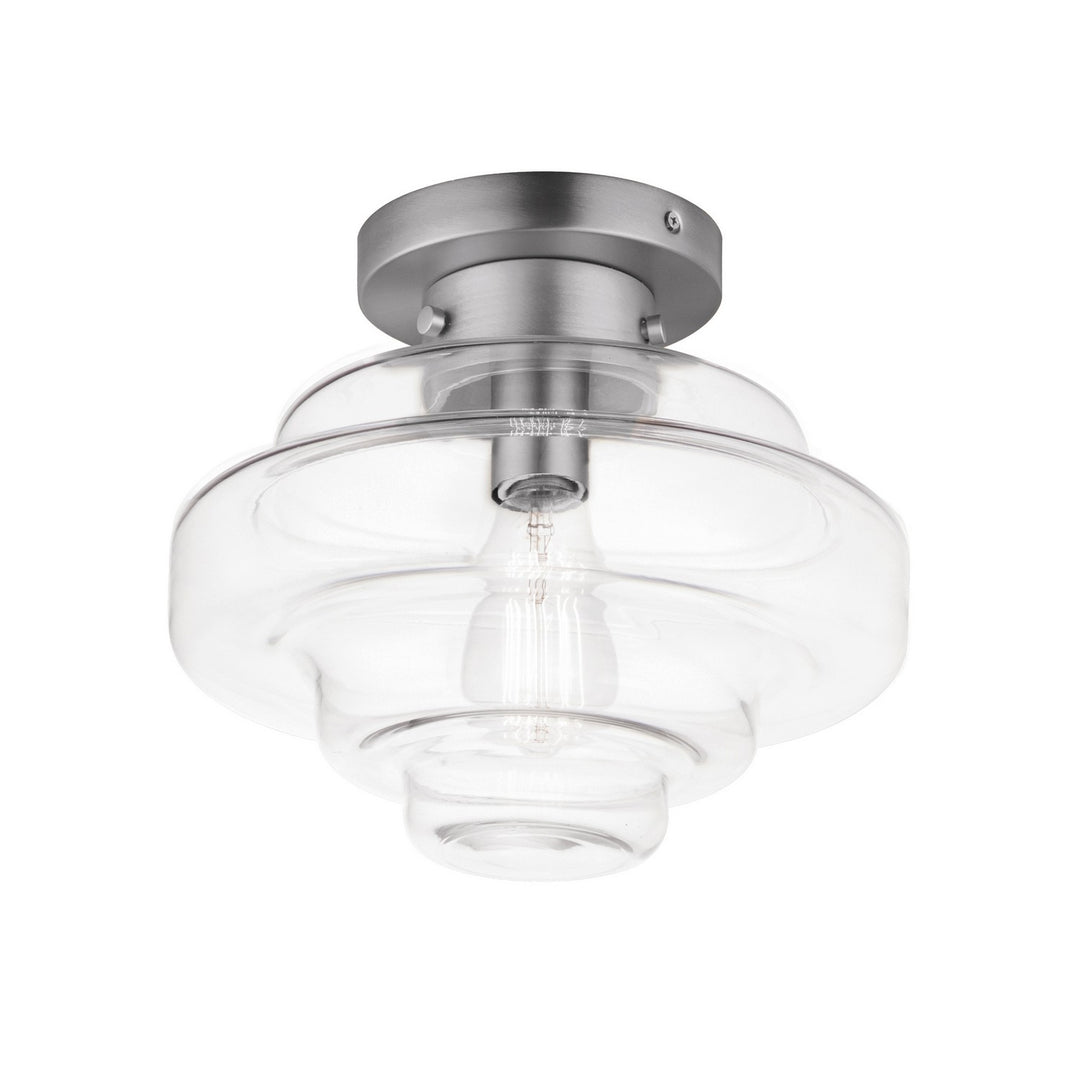 Maxim - 11120CLSN - One Light Flush Mount - Harbor - Satin Nickel