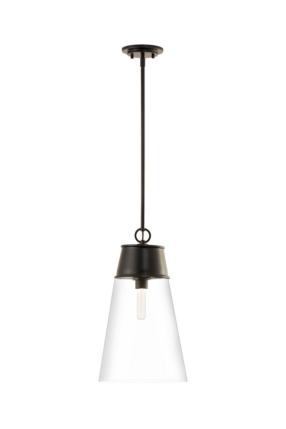 Wentworth One Light Pendant in Matte Black - available from The Lighting Shoppe, trusted by Canadian homeowners