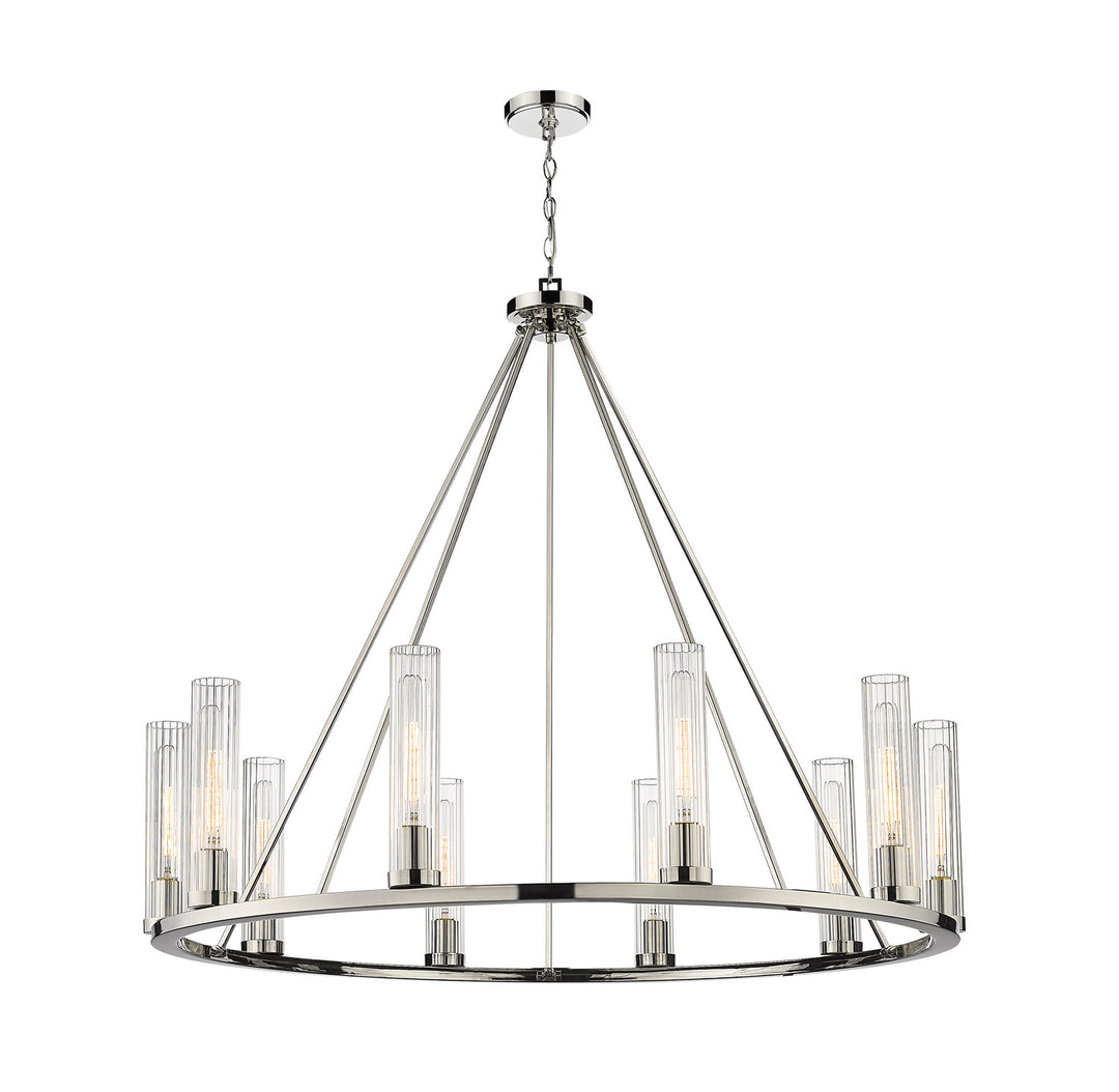 Beau Ten Light Chandelier in Polished Nickel - available from The Lighting Shoppe, trusted by Canadian homeowners