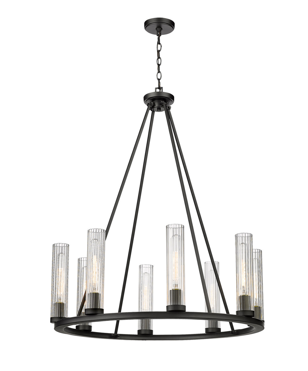 Beau Eight Light Chandelier in Bronze - available from The Lighting Shoppe, trusted by Canadian homeowners