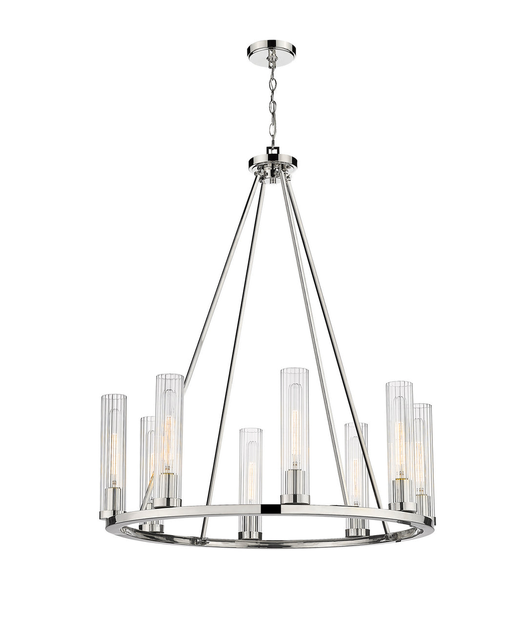 Z-Lite Canada - 3031-8PN - Eight Light Chandelier - Beau - Polished Nickel