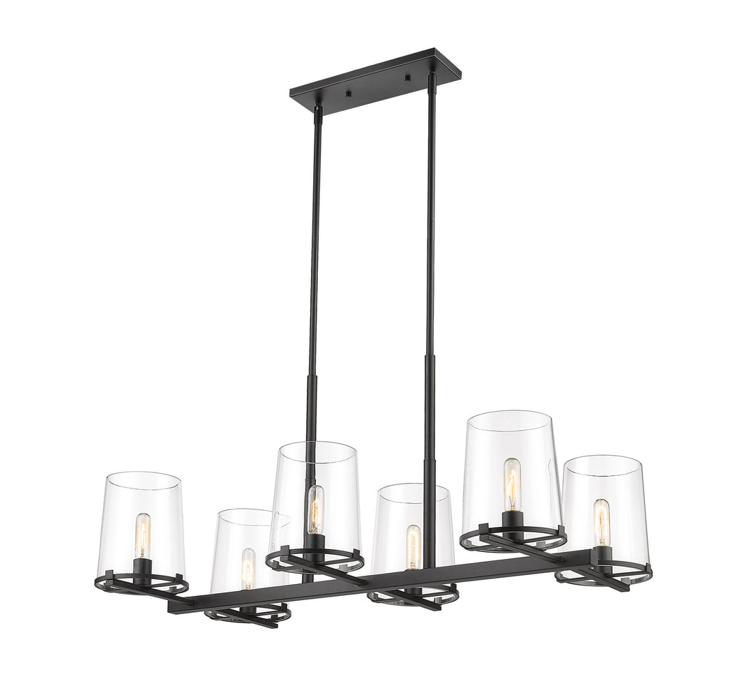 Z-Lite Canada - 3032-6L-MB - Six Light Linear Chandelier - Callista - Matte Black