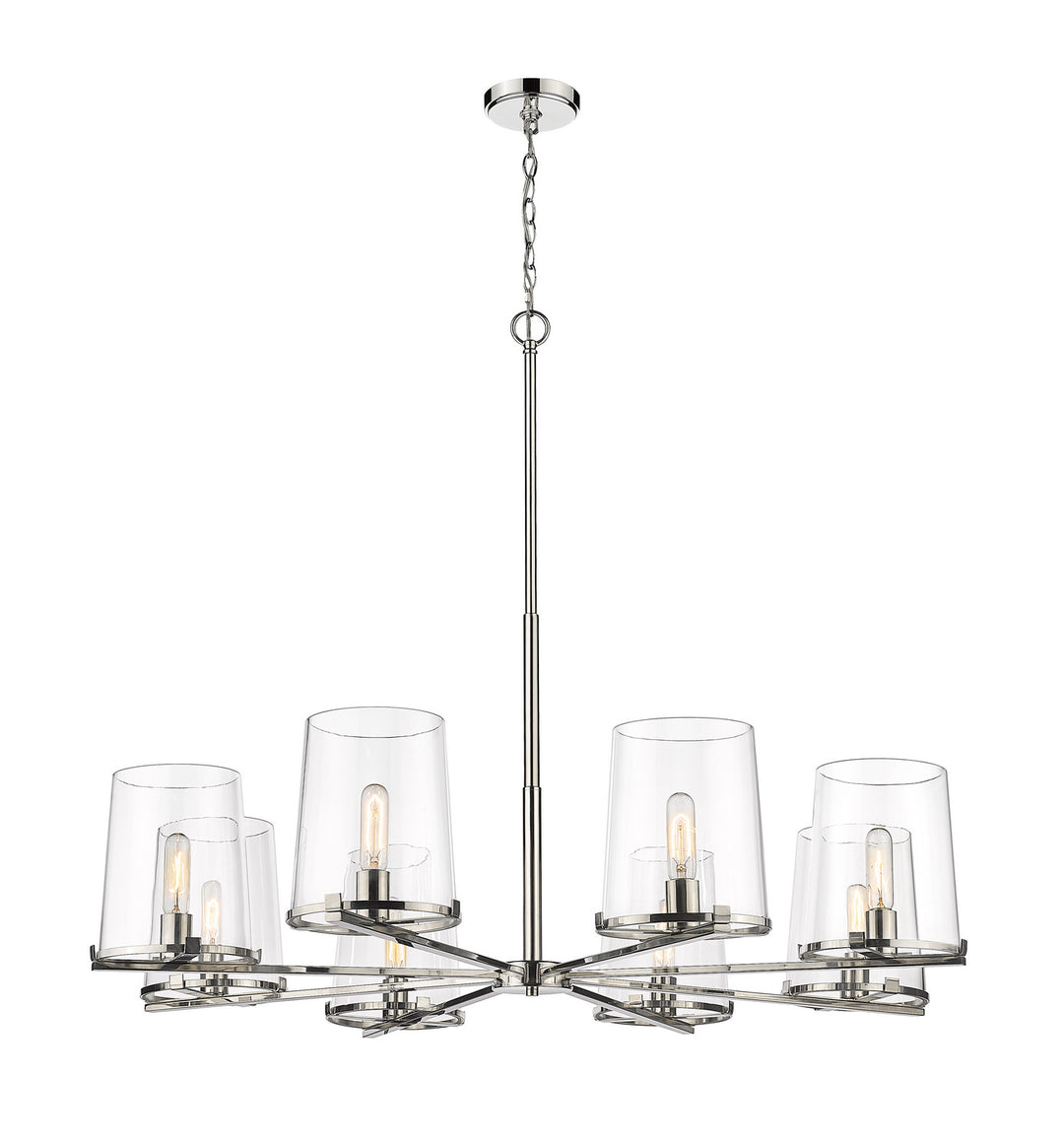 Z-Lite Canada - 3032-8PN - Eight Light Chandelier - Callista - Polished Nickel