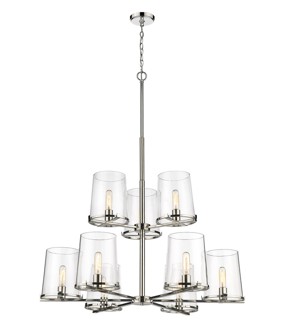Z-Lite Canada - 3032-9PN - Nine Light Chandelier - Callista - Polished Nickel