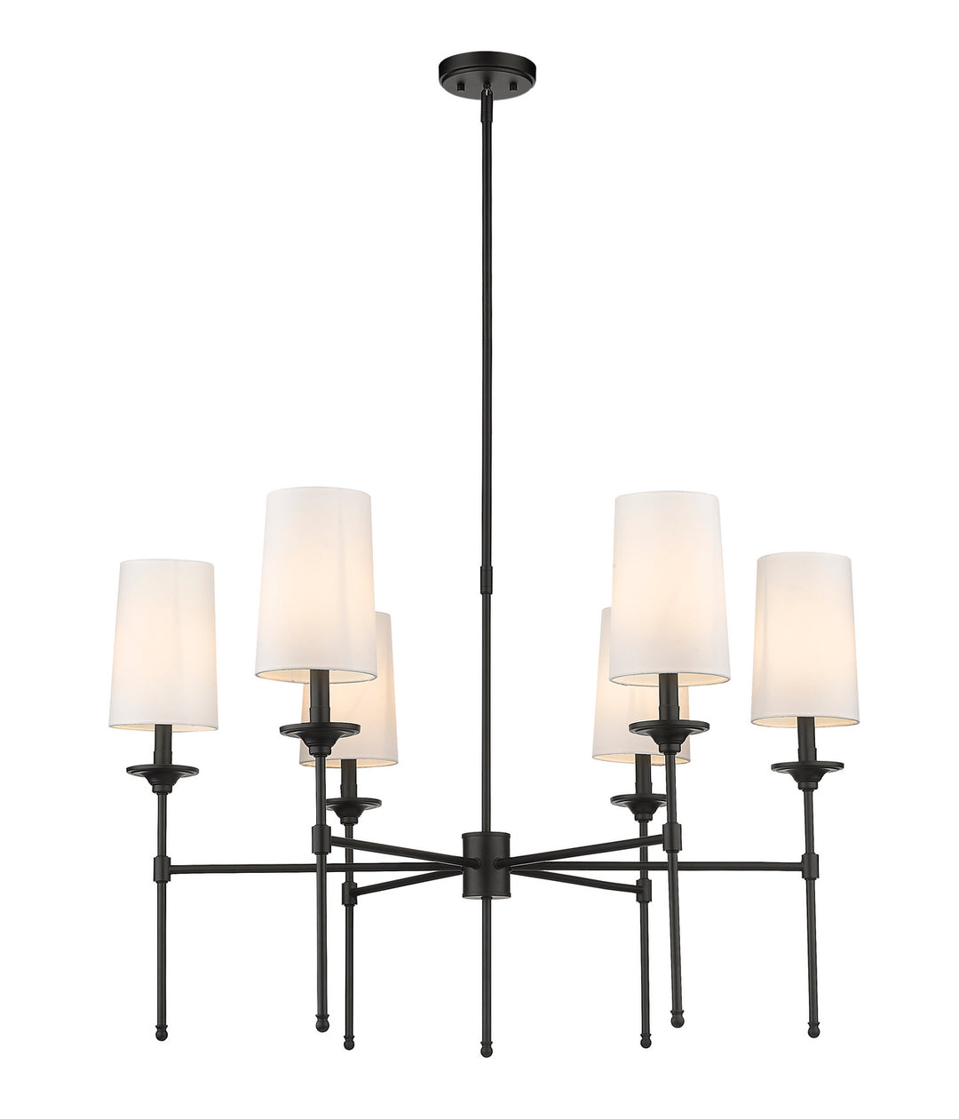 Z-Lite Canada - 3033-6MB - Six Light Chandelier - Emily - Matte Black
