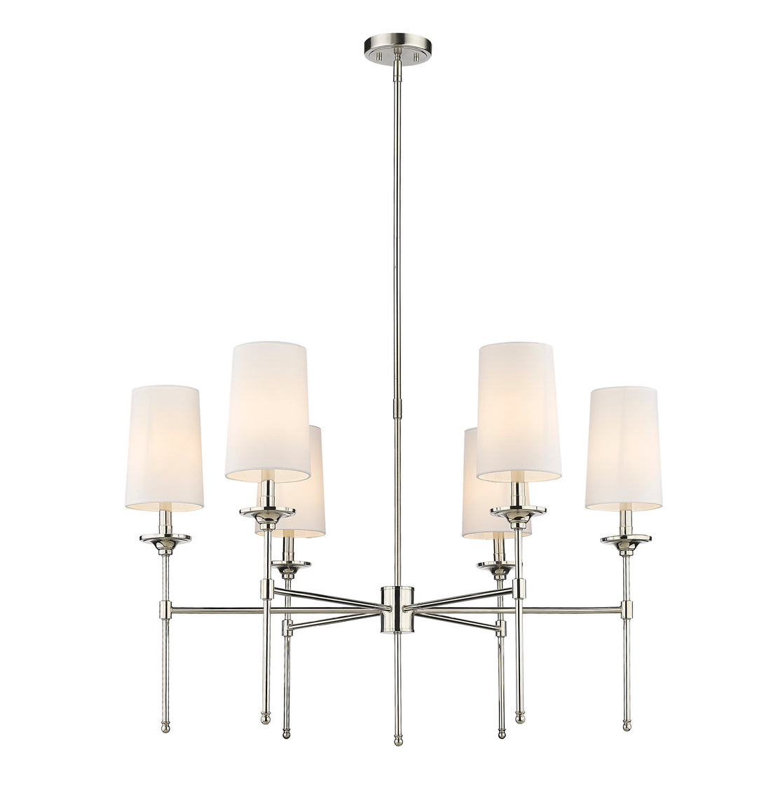 Z-Lite Canada - 3033-6PN - Six Light Chandelier - Emily - Polished Nickel