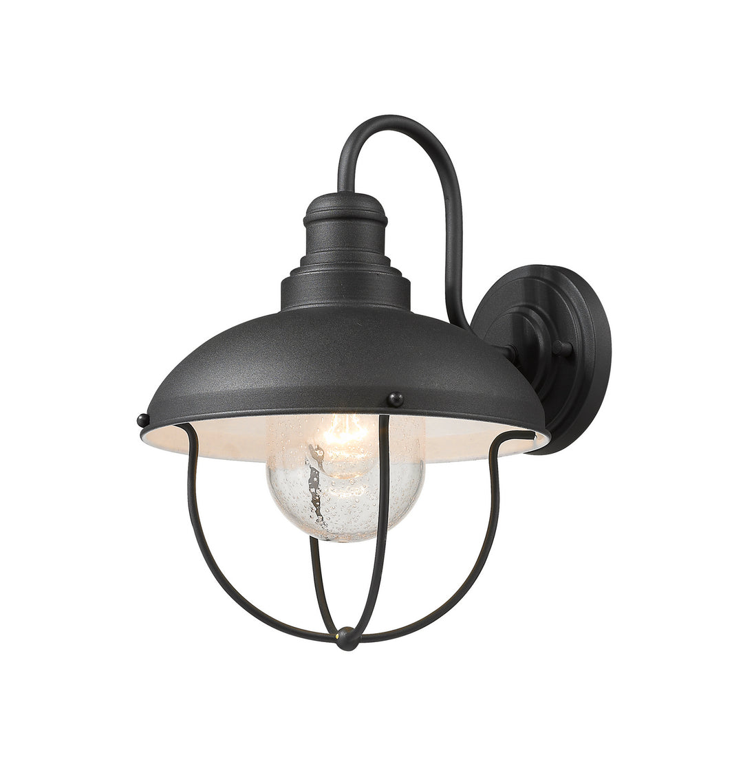 Ansel One Light Outdoor Wall Light in Black - available from The Lighting Shoppe, trusted by Canadian homeowners