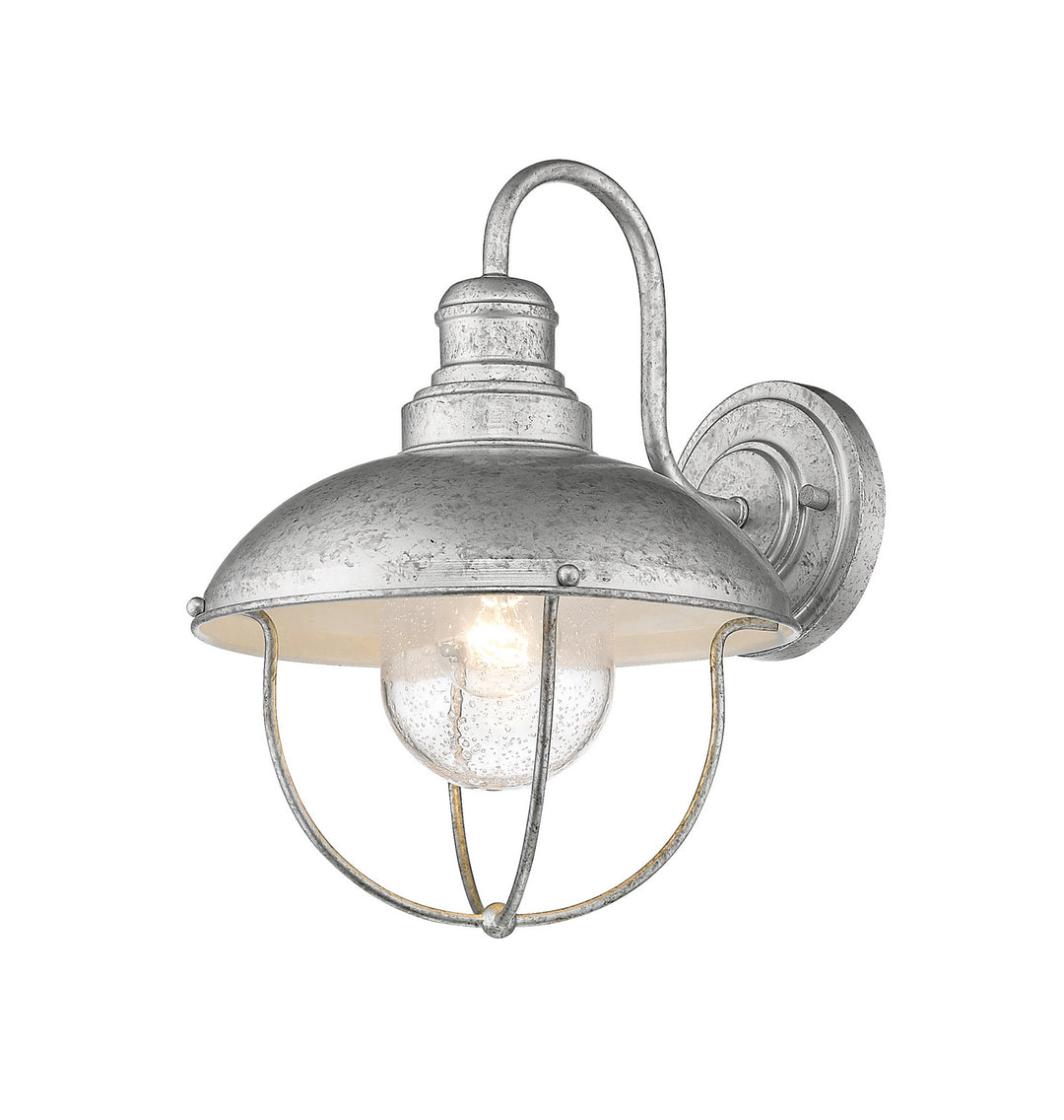 Ansel One Light Outdoor Wall Light in Galvanized - available from The Lighting Shoppe, trusted by Canadian homeowners