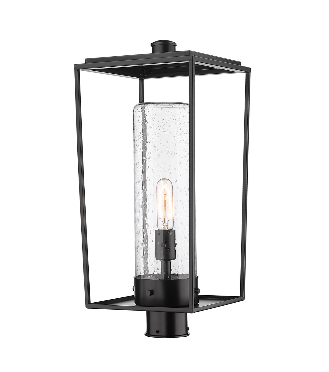 Sheridan One Light Outdoor Post Mount Fixture in Black - available from The Lighting Shoppe, trusted by Canadian homeowners