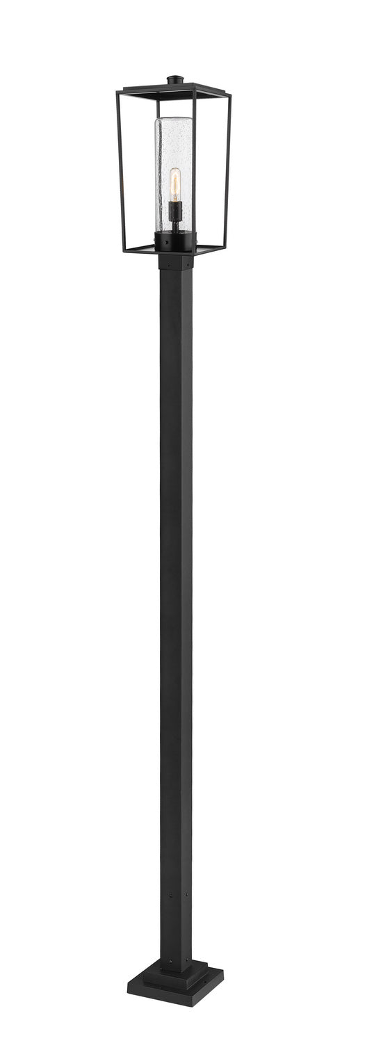 Sheridan One Light Outdoor Post Mounted Fixture in Black - available from The Lighting Shoppe, trusted by Canadian homeowners