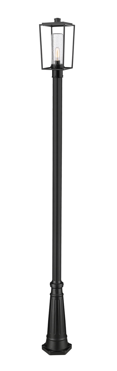 Sheridan One Light Outdoor Post Mounted Fixture in Black - available from The Lighting Shoppe, trusted by Canadian homeowners