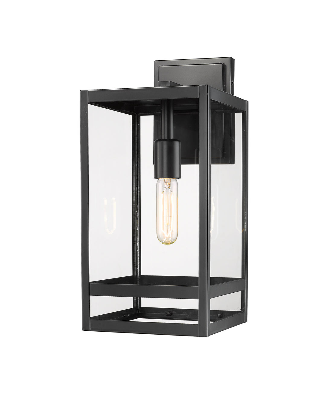 Nuri One Light Outdoor Wall Light in Black - available from The Lighting Shoppe, trusted by Canadian homeowners
