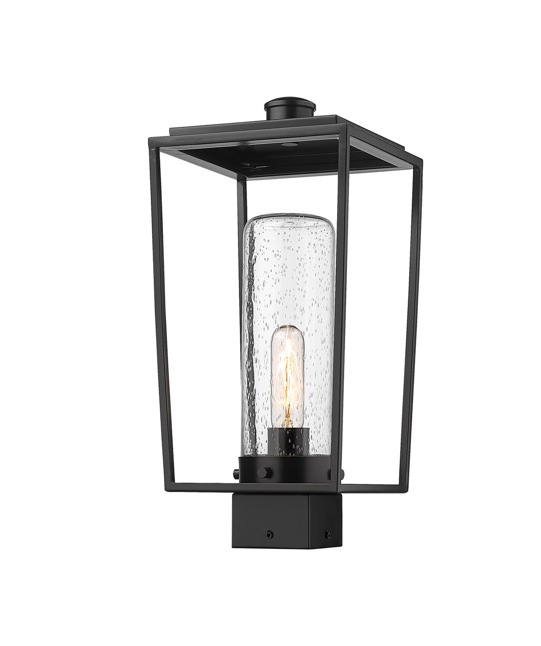 Sheridan One Light Outdoor Post Mount Fixture in Black - available from The Lighting Shoppe, trusted by Canadian homeowners