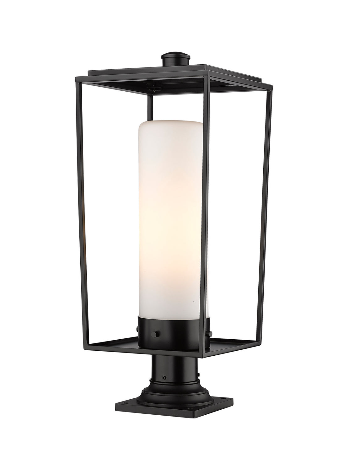 Sheridan One Light Outdoor Pier Mounted Fixture in Black - available from The Lighting Shoppe, trusted by Canadian homeowners