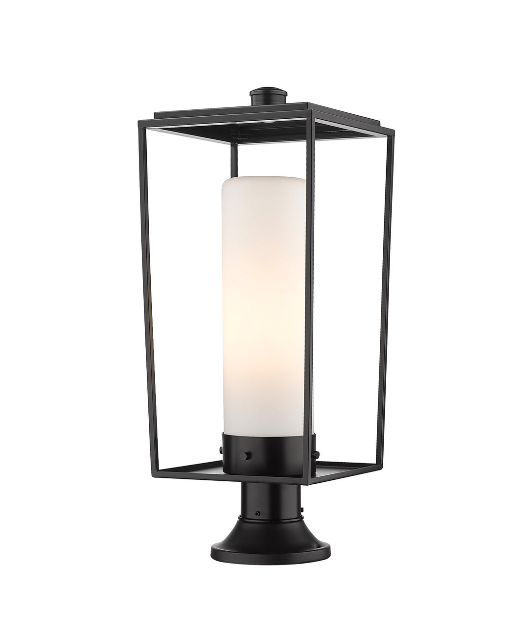 Sheridan One Light Outdoor Pier Mounted Fixture in Black - available from The Lighting Shoppe, trusted by Canadian homeowners