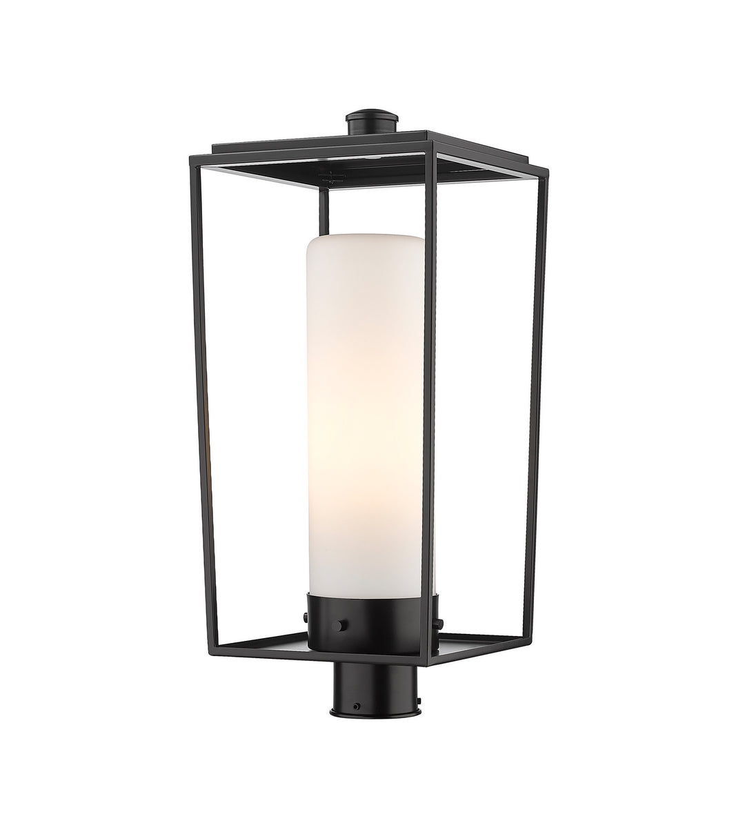 Sheridan One Light Outdoor Post Mount Fixture in Black - available from The Lighting Shoppe, trusted by Canadian homeowners