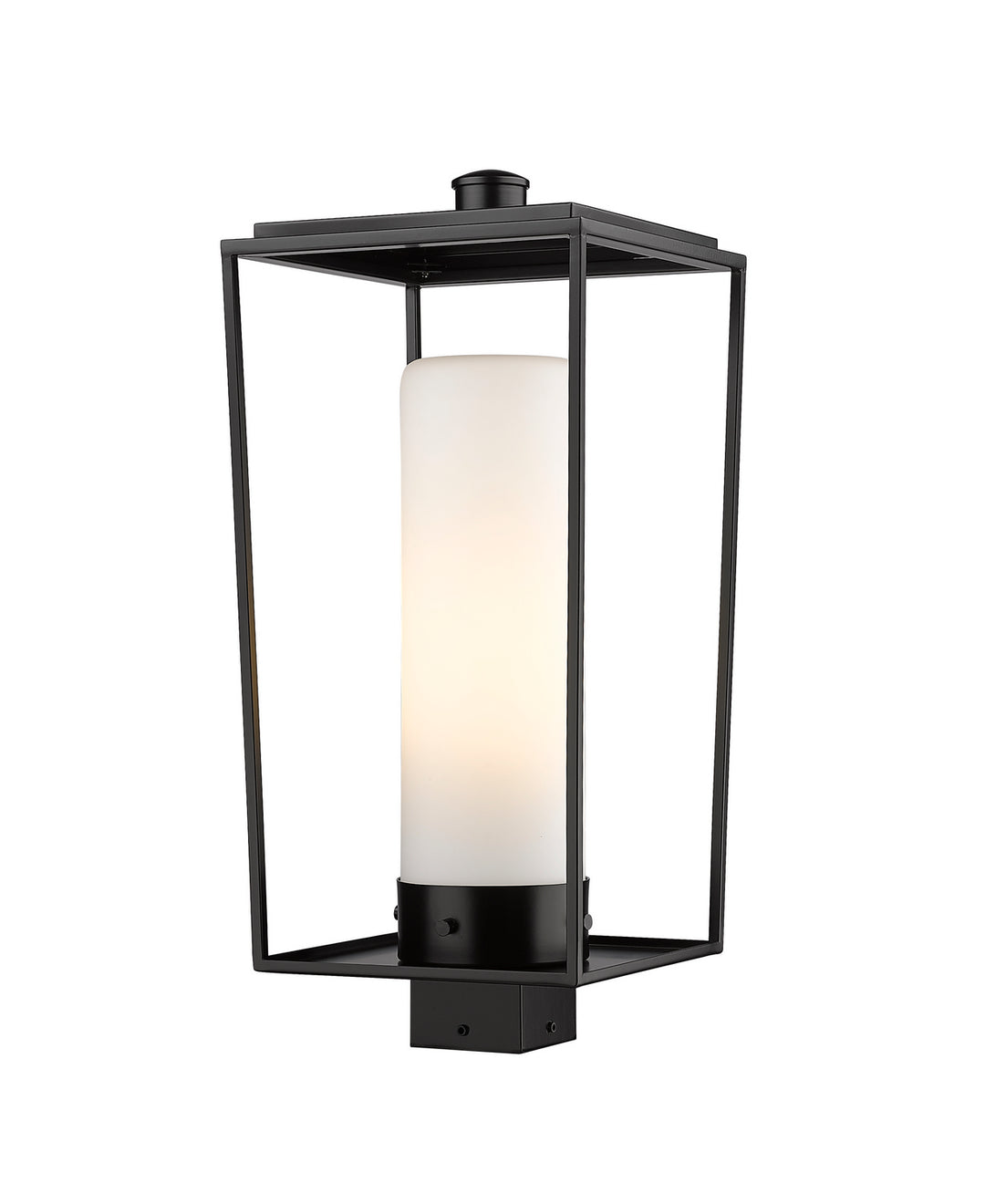 Sheridan One Light Outdoor Post Mount Fixture in Black - available from The Lighting Shoppe, trusted by Canadian homeowners