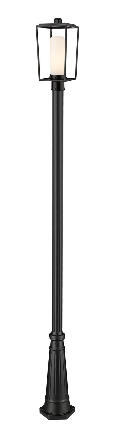 Sheridan One Light Outdoor Post Mounted Fixture in Black - available from The Lighting Shoppe, trusted by Canadian homeowners