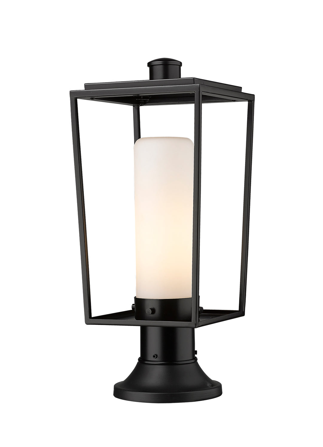 Sheridan One Light Outdoor Pier Mounted Fixture in Black - available from The Lighting Shoppe, trusted by Canadian homeowners