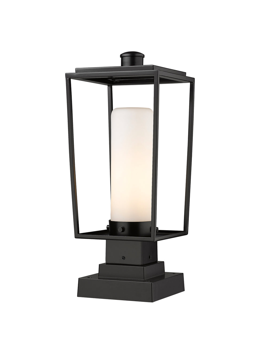 Sheridan One Light Outdoor Pier Mounted Fixture in Black - available from The Lighting Shoppe, trusted by Canadian homeowners