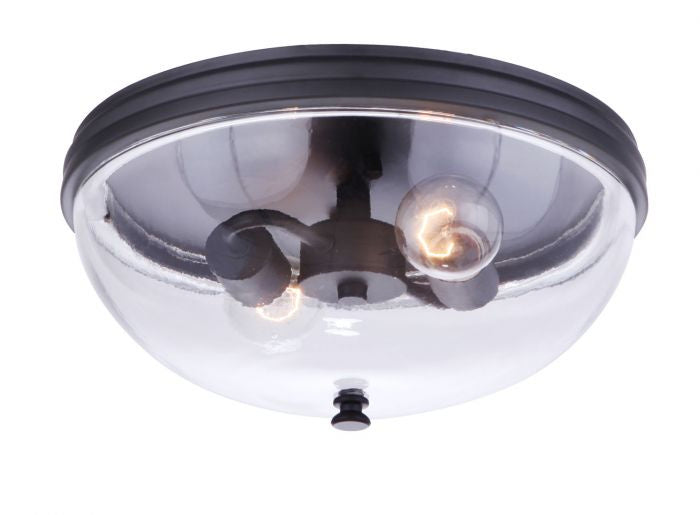 Sivo Two Light Outdoor Flush Mount in Midnight - available from The Lighting Shoppe, trusted by Canadian homeowners