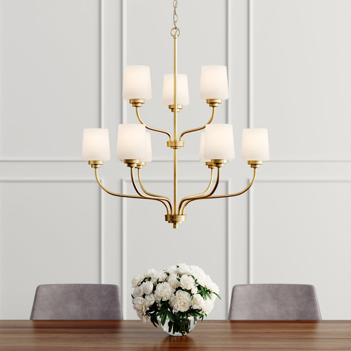 Generation Lighting Canada - 3102809-848 - Nine Light Chandelier - Windom - Satin Brass