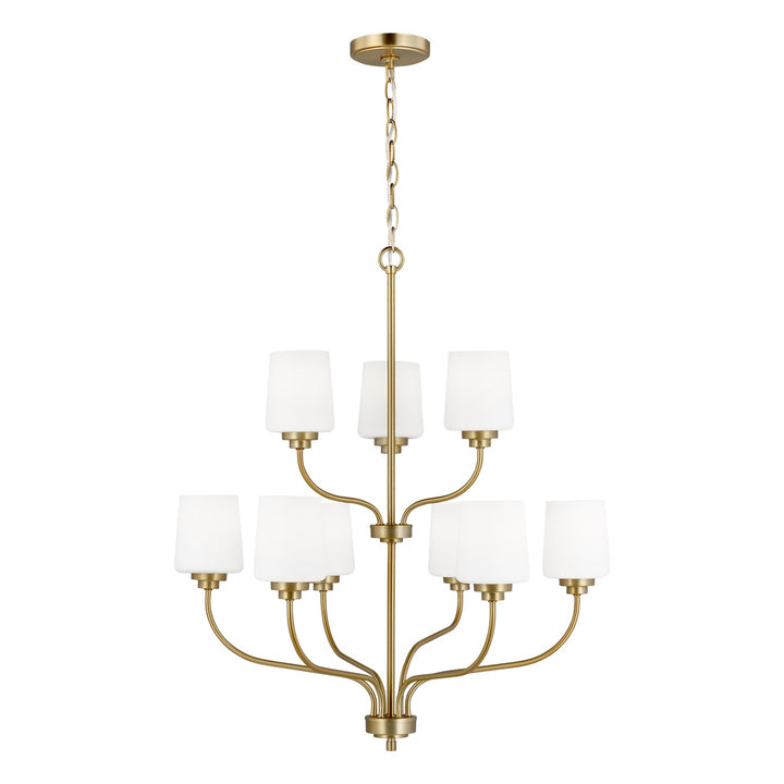 Generation Lighting Canada - 3102809-848 - Nine Light Chandelier - Windom - Satin Brass