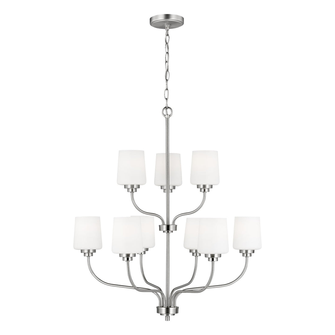 Generation Lighting Canada - 3102809-962 - Nine Light Chandelier - Windom - Brushed Nickel