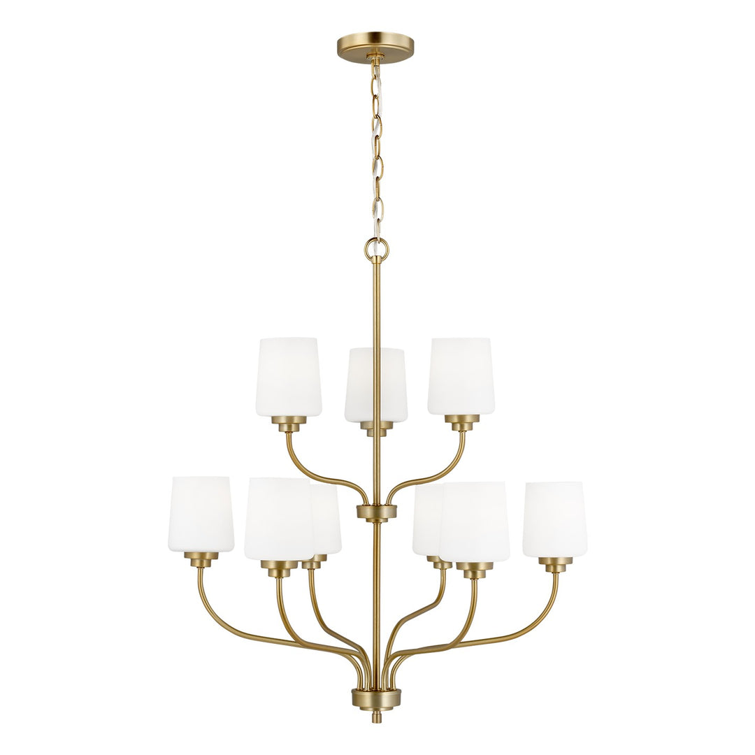 Generation Lighting Canada - 3102809EN3-848 - Nine Light Chandelier - Windom - Satin Brass