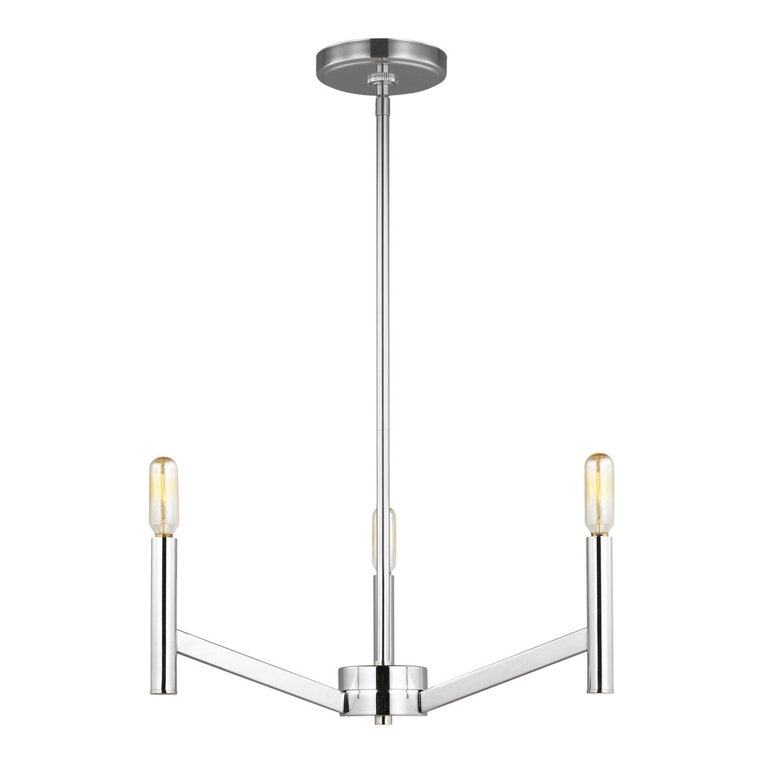 Vector Three Light Chandelier in Chrome - available from The Lighting Shoppe, trusted by Canadian homeowners