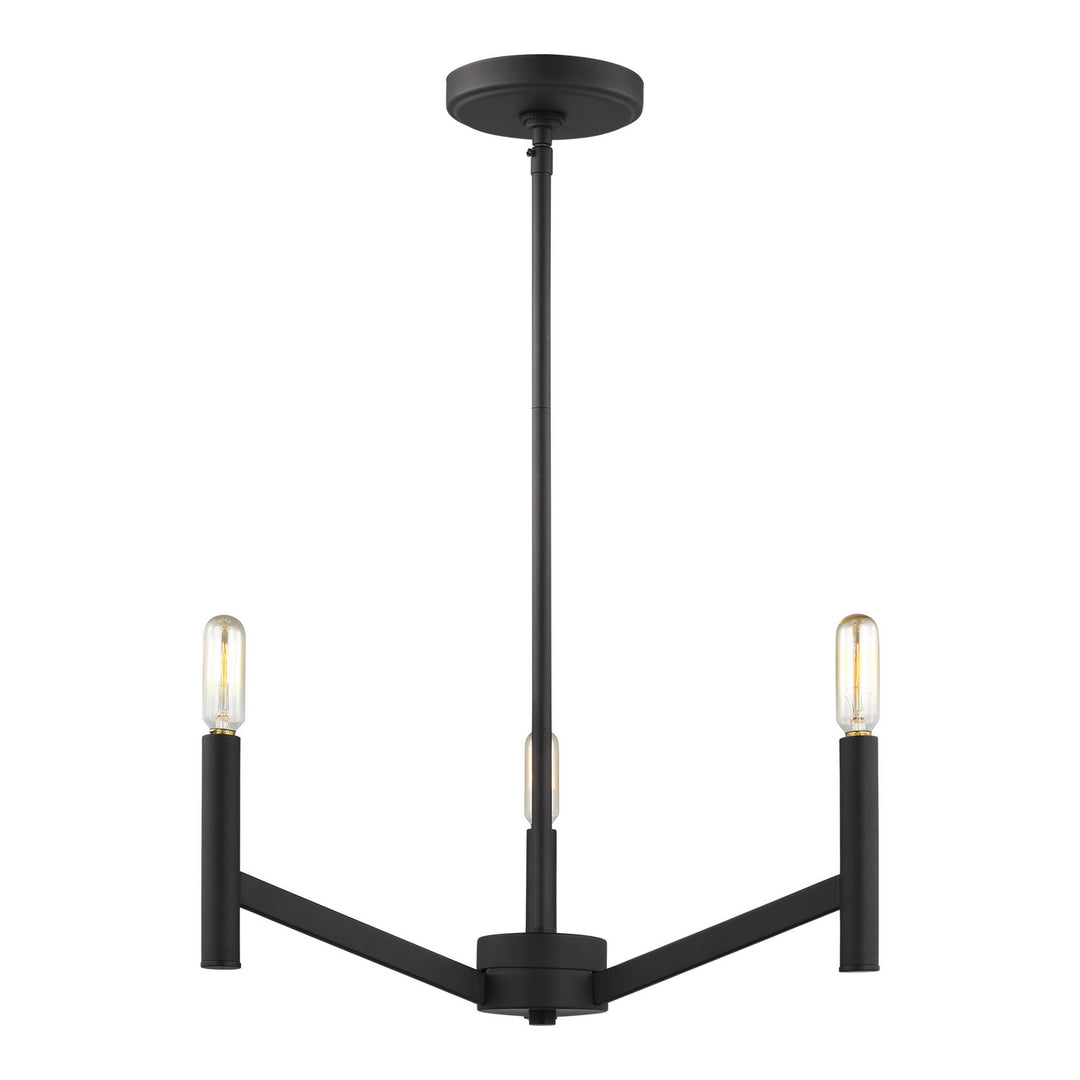 Vector Three Light Chandelier in Midnight Black - available from The Lighting Shoppe, trusted by Canadian homeowners