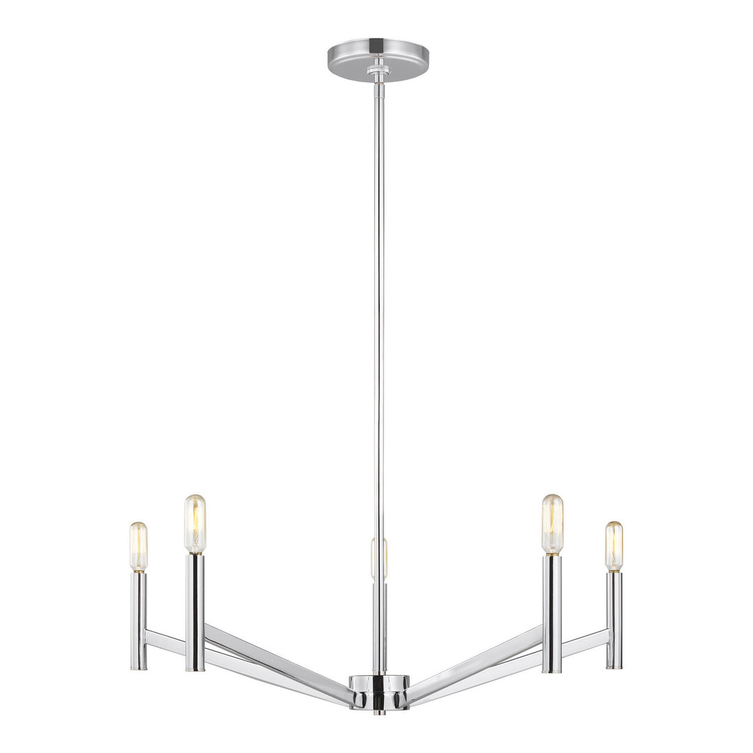 Vector Five Light Chandelier in Chrome - available from The Lighting Shoppe, trusted by Canadian homeowners
