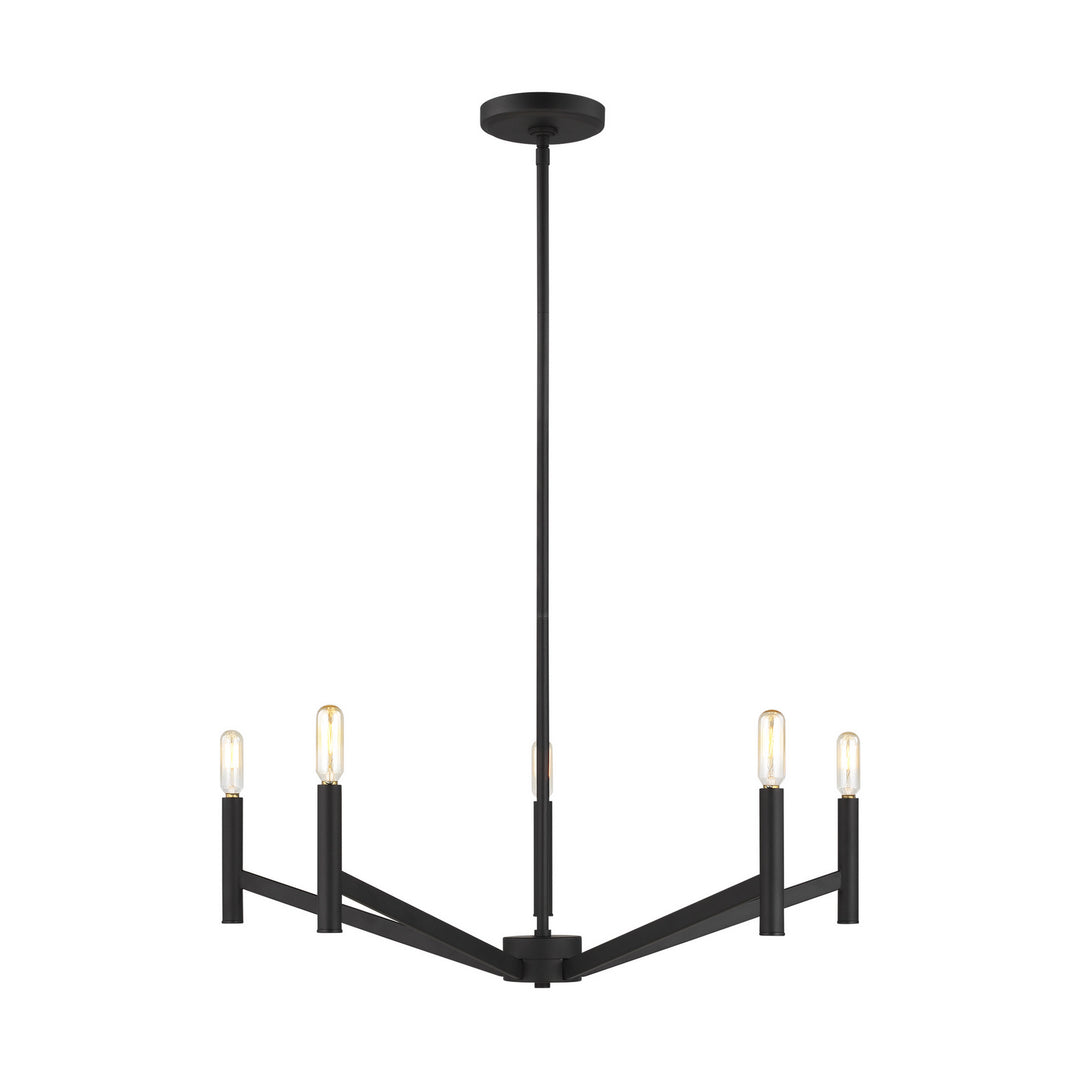 Vector Five Light Chandelier in Midnight Black - available from The Lighting Shoppe, trusted by Canadian homeowners