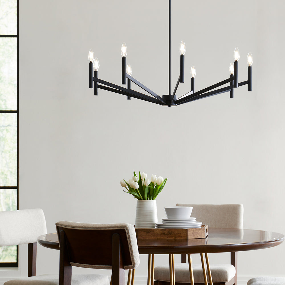 Visual Comfort Studio Canada - 3124309-112 - Nine Light Chandelier - Vector - Midnight Black