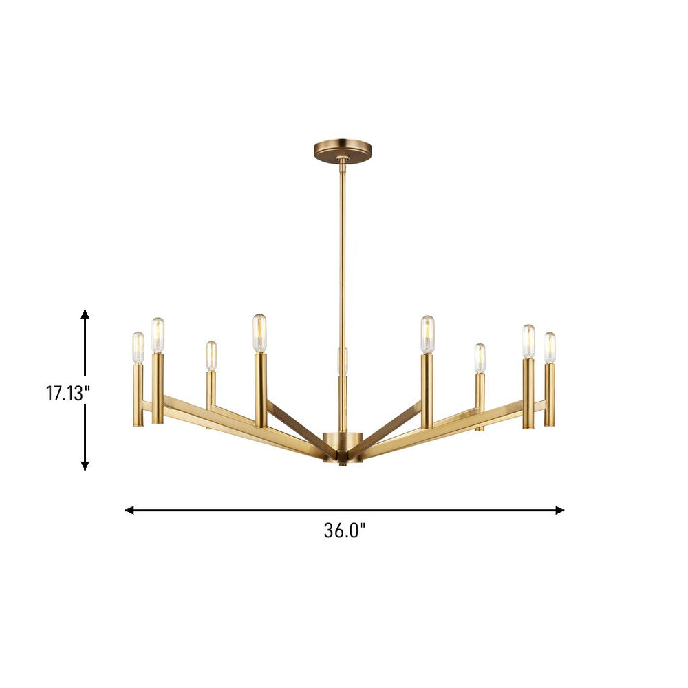Visual Comfort Studio Canada - 3124309-848 - Nine Light Chandelier - Vector - Satin Brass