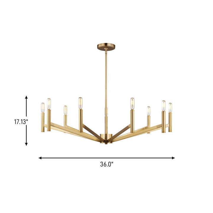 Visual Comfort Studio Canada - 3124309-848 - Nine Light Chandelier - Vector - Satin Brass