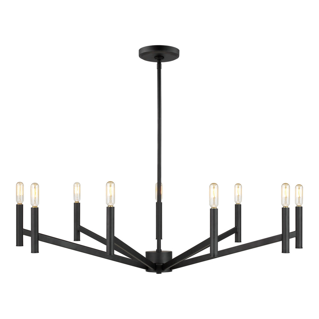 Vector Nine Light Chandelier in Midnight Black - available from The Lighting Shoppe, trusted by Canadian homeowners