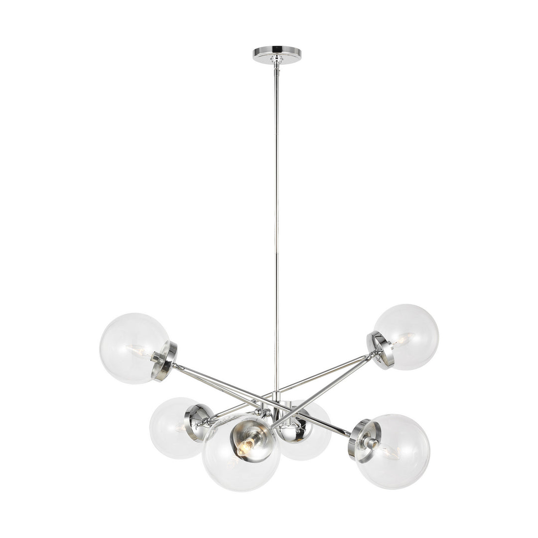 Tierney Six Light Chandelier in Chrome - available from The Lighting Shoppe, trusted by Canadian homeowners