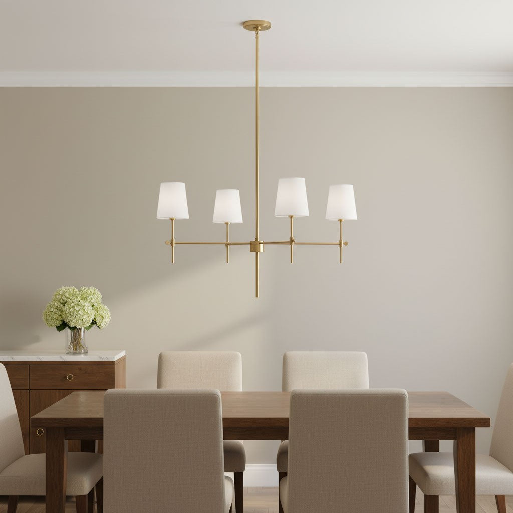 Visual Comfort Studio Canada - 3287204-848 - Four Light Chandelier - Baker - Satin Brass