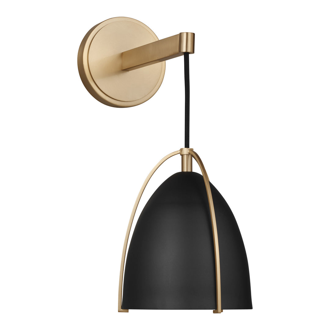 Norman One Light Wall / Bath Sconce in Satin Brass - available from The Lighting Shoppe, trusted by Canadian homeowners