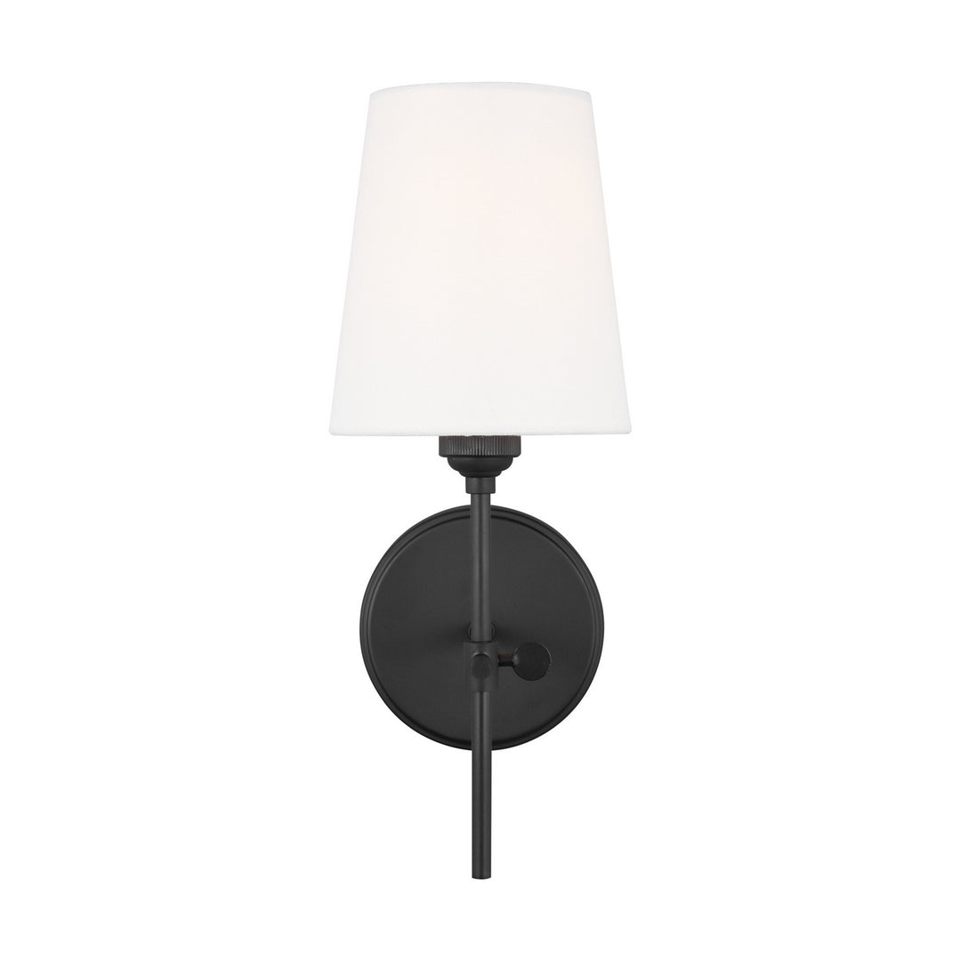 Baker One Light Wall / Bath Sconce in Midnight Black - available from The Lighting Shoppe, trusted by Canadian homeowners