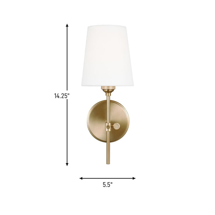Visual Comfort Studio Canada - 4187201-848 - One Light Wall / Bath Sconce - Baker - Satin Brass