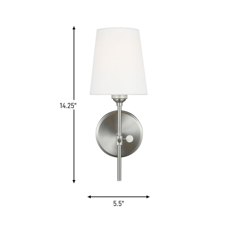 Visual Comfort Studio Canada - 4187201-962 - One Light Wall / Bath Sconce - Baker - Brushed Nickel