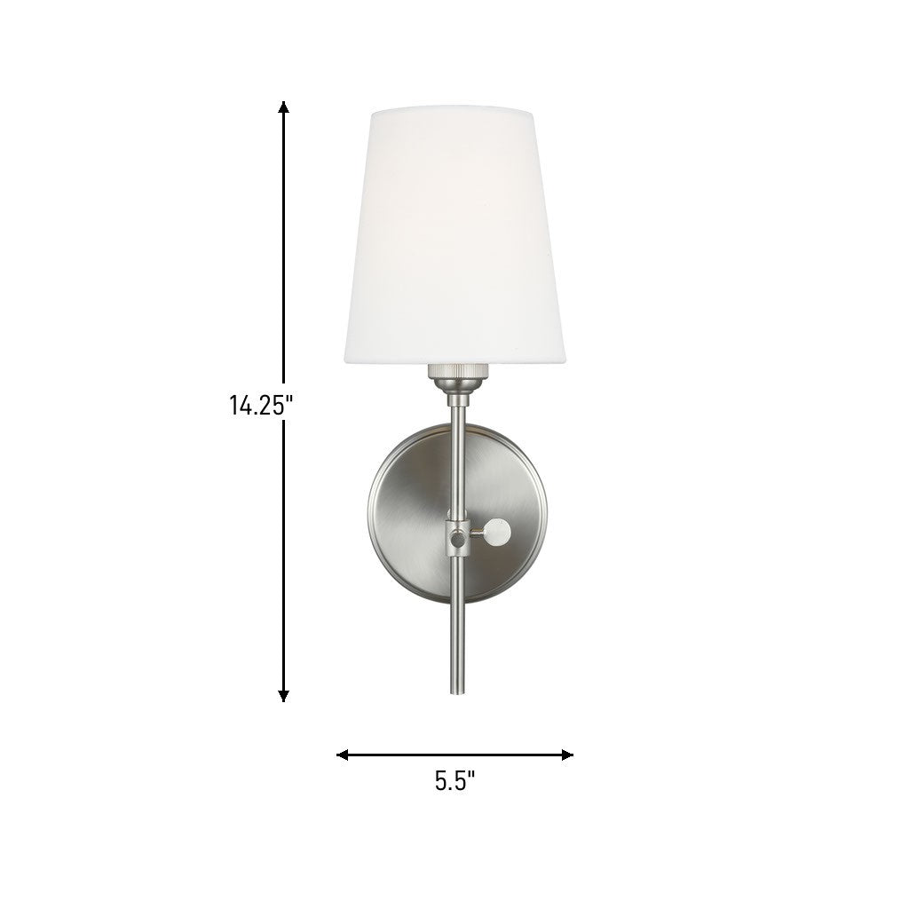 Visual Comfort Studio Canada - 4187201-962 - One Light Wall / Bath Sconce - Baker - Brushed Nickel